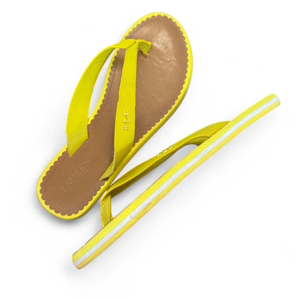 Yellow Ralph Lauren Flip Flops - Picture 3 of 5